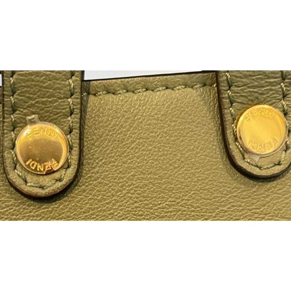 Fendi Vitello Glacier Utility Belt Olive Green Olive Green Leather Gold Accents - Picture 9 of 13
